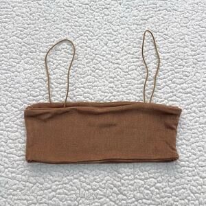 Edikted Brown Bandeau Tank Top